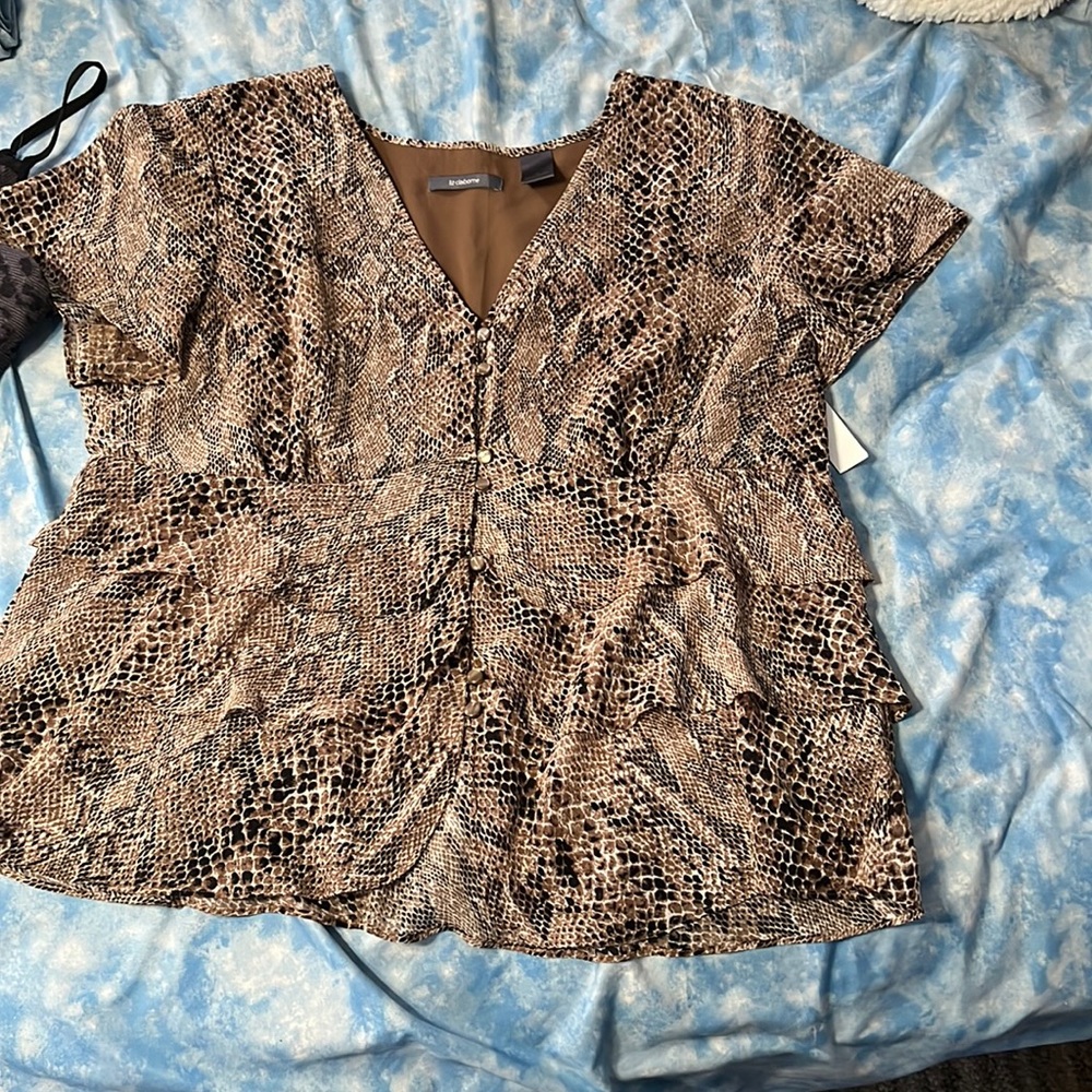 Liz Claiborne snake skin top
